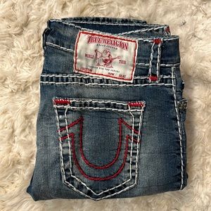 True Religion Rocco Relaxed Straight Blue Jeans | Sz 34 Men’s